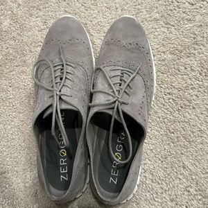 Cole Haan zero grand grey suede shoes size 9B